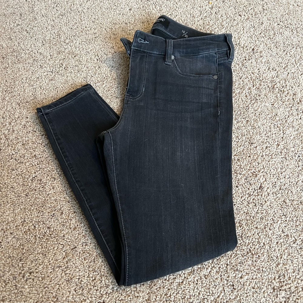 Liverpool Abby Skinny Jean, Dark Gray, 10